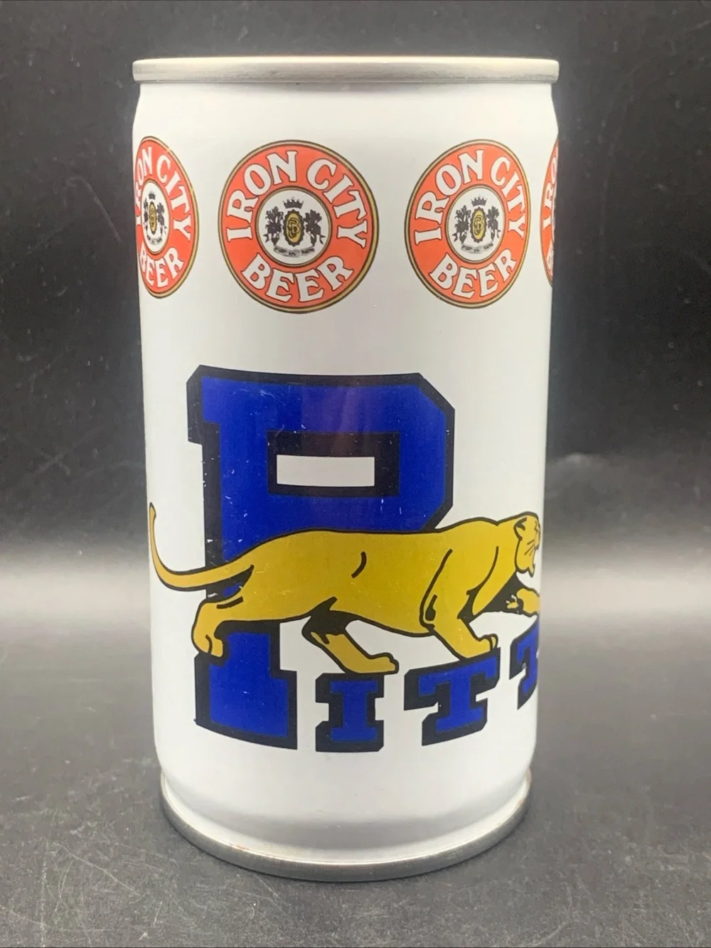 Vintage Beer Can Iron CIty Beer Pitt National Championship Teams Pull Tab Empty